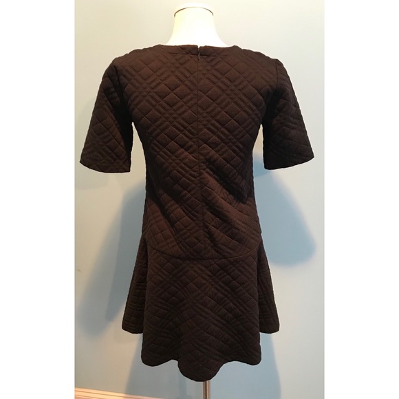 LOFT black drop waist quilted dress size extra small - Picture 2 of 7